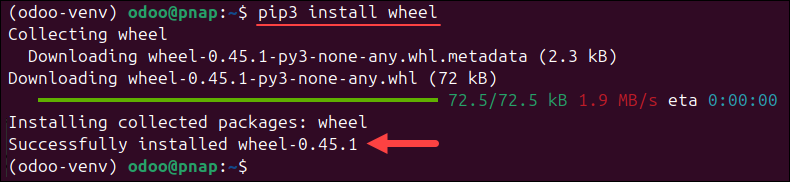 Installing wheel on Ubuntu with pip.