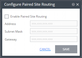 Enabling paired site routing for Zerto.