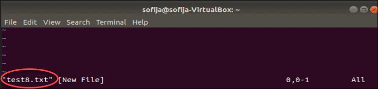 using vim to make a new file in Linux